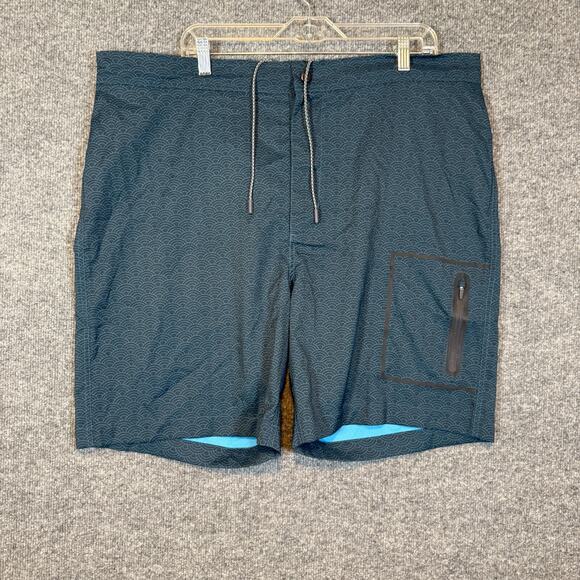 Mack Weldon Swim Trunks Mens 41 Blue Board Shorts Lightweight Comfort - Picture 2 of 10